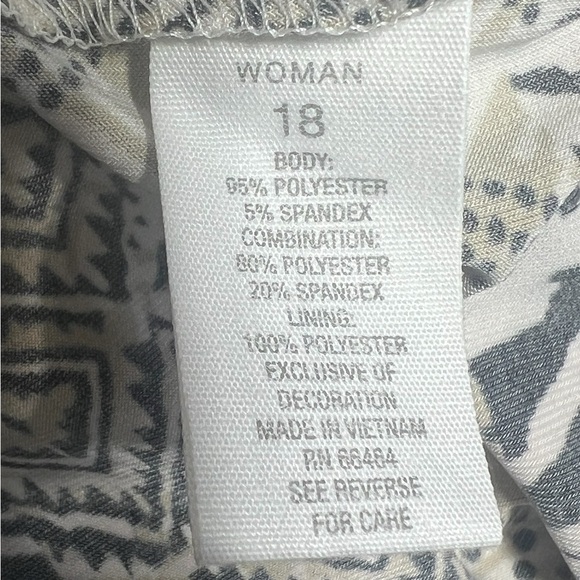 Roz&Ali, Size 18, Sleeveless , Black/White/Tan, Dress. K34 - Picture 3 of 7